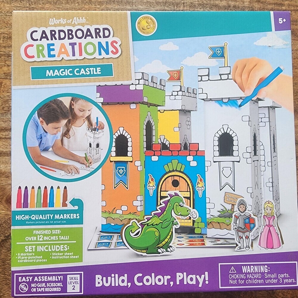 Works Of Ahhh Cardboard Creations Magic Castle Craft Kit Markers 5+ Multicolor